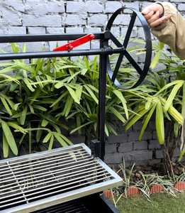 Barbecue de luxe pour l'extérieur, maître de la cuisine |   Fumoir à charbon de bois/gaz de grande capacité avec brûleur latéral et rangement, station de cuisson extérieure robuste - Product Image 2