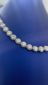 Collar Halo de Plata Premium, Collar Clásico de Plata con Piedra Redonda, Collar de Plata de Diseño para Uso Diario - Product Image 4