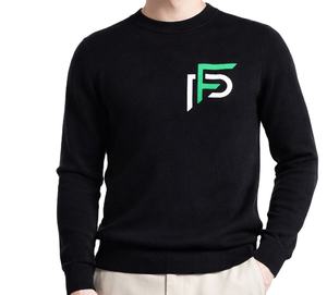 Suéter de Cachemira para Hombre, Tejido de Cable, Grueso y Cálido para Invierno, Cuello Redondo, Manga Larga, Corte Ajustado - Product Image 1