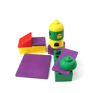 Soft EVA <b>Castle</b> Blocks Building Stacking Rainbow Colored Bricks Geometric Building Blocks Set - Product Image 3
