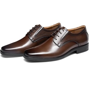 Nuevos zapatos tradicionales de cuero genuino para hombres, zapatos Oxford con cordones para hombres de negocios, venta al por mayor, OEM ODM - Product Image 3