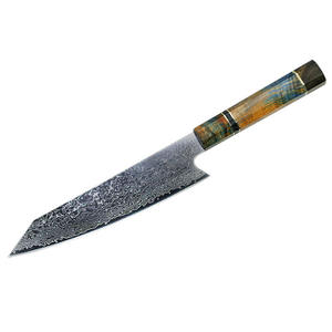 Cuchillo de chef de acero de Damasco de estilo japonés profesional Venta caliente con cuchillo de cocina afilado de madera para chef hecho en Pakistán - Product Image 4