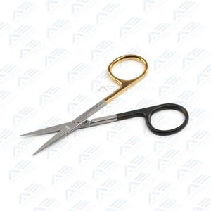 Ciseaux chirurgicaux émoussés médicaux incurvés en or rose de 14cm Instrument de pansement chirurgical pour ophtalmique et neurochirurgie - Product Image 4