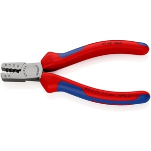 คีมย้ำปลายสายไฟ KNIPEX พร้อมด้ามจับหลายส่วน ความยาวรวม 145 มม. 0.25-2.5 (AWG 23-13) มม. ขัดเงา - Product Image 3