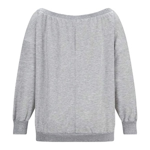 คอกลมผ้าคอตตอนสำหรับผู้หญิงเสื้อมีฮู้ดและสเวตเชิ้ตคอกลมผ้าฟลีซแฟชั่นฤดูหนาวพิมพ์ลาย3D 180ct สีล้วนมีซิป100% - Product Image 2