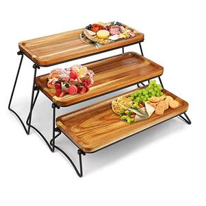 Fantaisie Classique Dernière Conception En Bois Snacks Plateau De Service Fabricant Et Exportateur Conception Personnalisée À La Main Plateau En Bois En Gros - Product Image 2