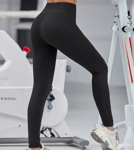 Direct Factory OEM ODM Women High Waist Elastic Comfort Soft V Cut Yoga <b>Leggings</b> Wholesale Price - Product Image 1