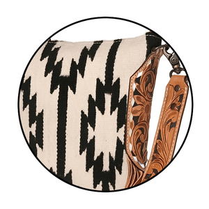 Patrimoine rustique laine Western sac à main Durable élégant doublure en cuir luxe voyage plage avec double Logo Portable double - Product Image 4