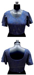 Rashi's Modern Heavy Crush Foil Lining Blouse Style formel d'été prêt à l'emploi avec des manches fines à motif Strach et papillon - Product Image 5