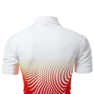 Golf de poliéster de alta calidad 2025 para hombre para camisas OEM Impresión digital personalizada Lona sólida Manga corta Transpirable Secado rápido - Product Image 6