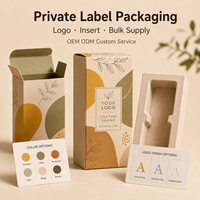 Boîtes de soin de la peau personnalisées à imprimé végétal naturel, boîtes d'emballage pliables en papier mat recyclable multi-scénarios