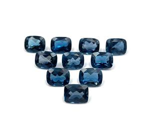 Cojín de Topacio Azul de Londres Natural, lote de piedras preciosas sueltas de corte 5*7-12*16 MM, piedras de Topacio Azul de Londres para la fabricación de joyas - Product Image 4