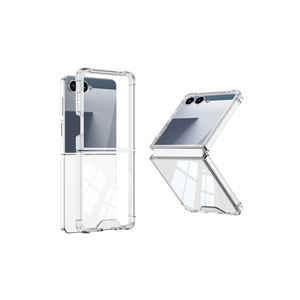 Coque transparente antichoc en silicone pour Galaxy Z Flip 7, étui pliable premium, styles givrés en verre intégral, 14 Plus 5G Google - Product Image 1