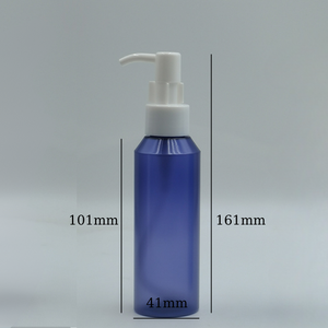 Customized Logo PET Cosmetics Packaging 120ml Plastic Cylinder <b>Makeup</b> <b>Remover</b> <b>Oil</b> Pump Bottles for Facial Cleanser ODM support - Product Image 2