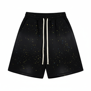 Pantalones Cortos de Alta Calidad para Hombre, Estilo Urbano, Vintage, 100% Algodón, Sólidos, de Talle Alto, con Cierre de Cordón - Product Image 1