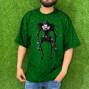 Créez votre propre logo – T-shirt pour homme avec strass sur le devant, en tissu tissé, coupe oversize, écologique, décontracté, pour le fitness - Product Image 1