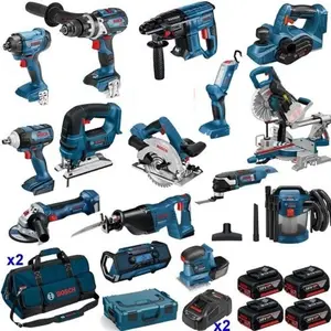 Original BosChs 20V 6.0-Ah Li_ion broca sem fio 15 peças Combo Kit de ferramentas elétricas