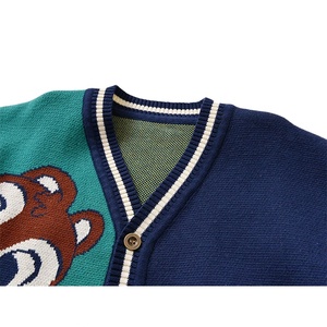 Offre Spéciale personnalisé col en v pull bébé garçon et filles hiver lapin dessin animé jacquard pull enfants tricots cardigan2025 - Product Image 2