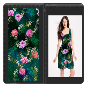 Tela de rayón viscosa con estampado personalizado para vestidos - Product Image 1