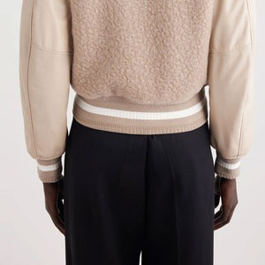 Nouvelle veste varsity courte pour femme style vintage 2025, couleur unie, respirante, coupe-vent, écologique, taille adulte, rembourrée en coton - Product Image 5