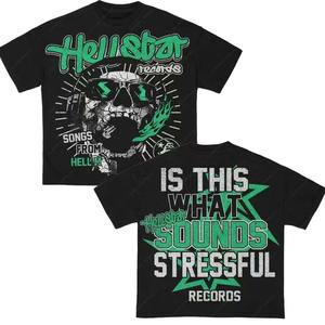 Camiseta de Verano 2025 de Fabricante Personalizado, Camiseta con Estampado Gráfico Vintage, Camiseta Holgada de Algodón 100% Pesado, Camiseta Corta Cuadrada para Hombre - Product Image 3