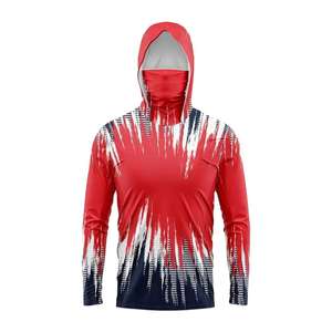 Sudadera con capucha de pesca de poliéster 100% Upf 50 camisas de pesca con capucha con bolsillos ropa de pesca impresión por sublimación diseño OEM - Product Image 5