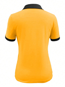 Polos de marca personalizados de manga corta 100% poliéster Anti-pilling Golf Button Down mujeres Polos - Product Image 4