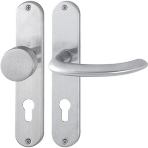 Ensemble de plaques longues HOPPE en acier inoxydable de 72 mm DIN gauche/droite pour accessoires de placard, modèle Marseille - Product Image 1