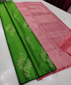 DISEÑADOR LICHI SEDA JACQUARD TRABAJO SAREE saris de seda para mujeres CON BLUSA DESCOSTADA DESPIECE PRECIO AL POR MAYOR ROPA ÉTNICA - Product Image 1
