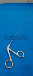 Micro pince laryngée (mâchoire dentelée) Instruments faits à la main avec revêtement mat + or - Product Image 4