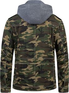 Chaqueta de Camuflaje de Lona de Algodón Refrescante para Hombre, Estilo Urbano Corto, Lavada, para la Temporada de Invierno - Product Image 2