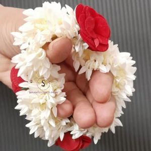 Artificial Gajra Rose Plastic <b>Rubber</b> <b>Band</b> Wristband Women's <b>Wedding</b> Gift Ramadan Easter High Quality Party Favor - Product Image 4