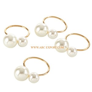 Gold Polished Metal Classic Eco-Friendly Modern Design Party Napkin Rings for Home <b>Kitchen</b> <b>Table</b> Use - Product Image 6
