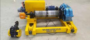 New Heavy Duty Electric Wire Rope <b>Crab</b> Hoist 5 MT Capacity Remote Control Steel Construction Industrial Export Use - Product Image 2