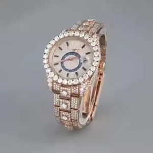 Esfera clásica de alta calidad VVS Moissanite reloj busto abajo Iced Out Hiphop movimiento automático relojes de lujo - Product Image 2