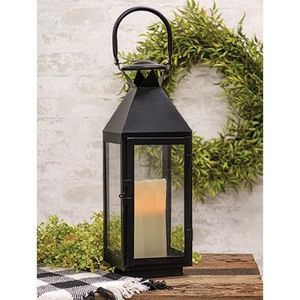Decorative Rustic Iron <b>Candle</b> <b>Lantern</b> With Vintage Style Perfect For Farmhouse Country Inspired Home Decoration - Product Image 1
