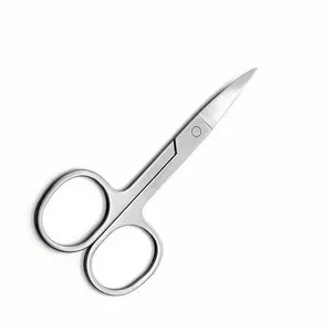 Cuticle Shears Hot Sale Customized Nail And Manicure Stainless Steel Cosmetic Sharp Edges Equal Point Scissor With Custom Label
