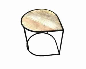 Hermoso taburete de Metal en T para sentarse, latón de madera, hermoso diseño tallado, mesa auxiliar, sala de estar, decoración del hogar | Decoración de oficina - Product Image 5