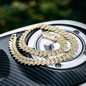 Collar de diamantes de moissanita chapado en oro de 14 quilates de plata 925 para hombre de 14mm con baguette y cadena cubana de corte redondo cierre de caja de 14mm - Product Image 5