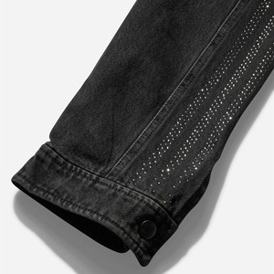 Veste en jean vintage de qualité supérieure, écologique, pour homme, avec logo sur le devant, coutures durables, mode hiver, 100% biologique - Product Image 3