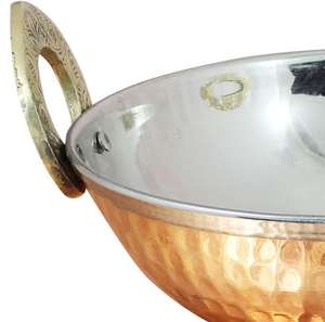 Hot Seller New Stock Copper <b>Steel</b> Indian Serving Bowl Hammered Kadhai Set Serveware Cookware Food Serving Item - Product Image 4