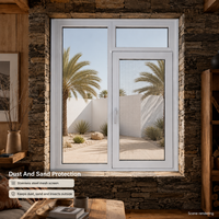 Fenêtre coulissante en alliage d'aluminium HUACAI, design moderne, verre Low-E, isolation thermique, anti-poussière, pour villa et cour, taille personnalisée