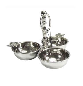 Bol à Fruits à piédestal en argent brut pour salon, fournisseur en gros bol à fleurs à piédestal en métal pour la cuisine - Product Image 5