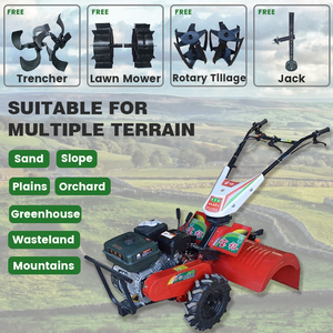 Cultivador de desbrozadora de potencia para maquinaria agrícola alimentado por motor de <span class=keywords><strong>gasolina</strong></span> 170F/177F - Product Image 1
