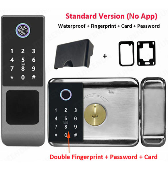 Double empreinte digitale latérale et mot de passe + clé de la carte ++