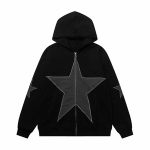 เสื้อฮู้ดสตรีทแวร์ฤดูหนาว ปักลายตามสั่ง ทรงโอเวอร์ไซส์ ฮิปฮอป ทรงหลวม ซิปหน้า - Product Image 5