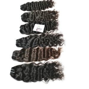 Pas cher 100% Couleur Naturelle Noir Bundle Kinky Silky wave Deep Wave Remy Extensions de Cheveux Humains Indiens pour Femmes - Product Image 6