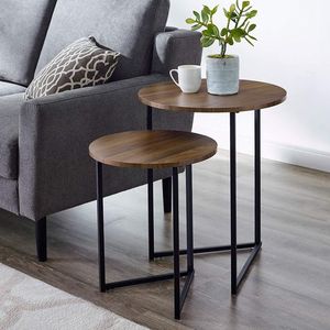 <b>Rustic</b> <b>Side</b> <b>Tables</b> Crafted with Reclaimed Iron and Glass Top Offering a Sustainable and Stylish Option for Conscious Homes - Product Image 4
