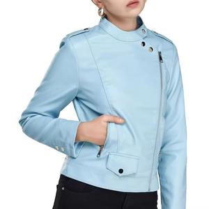 PASUXI, chaqueta de lana de cuero grueso para invierno, abrigo de motorista cálido con cremallera a la moda para mujer, holgado informal para mujer - Product Image 3