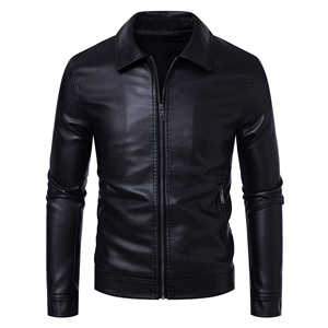 Chaqueta de cuero genuino de piel de vaca para hombre directa de fábrica de Pakistán resistente a la intemperie transpirable de secado rápido sin cuello Spring High Street - Product Image 1